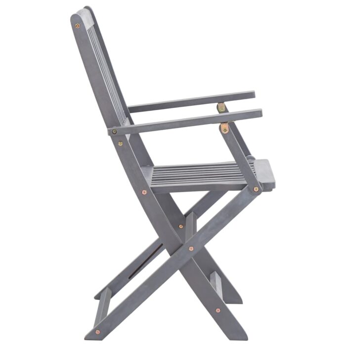 Chaises pliables d'extérieur lot de 2 et coussins Bois d'acacia – Image 10