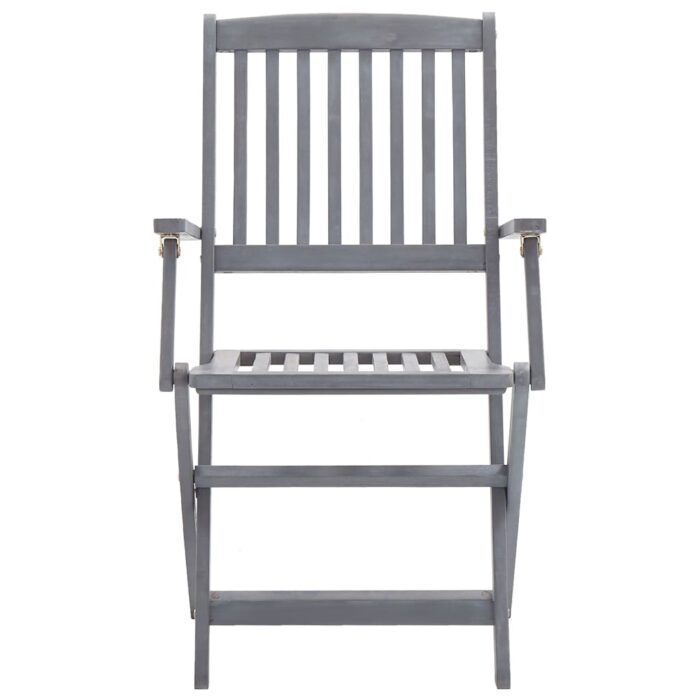 Chaises pliables d'extérieur lot de 2 et coussins Bois d'acacia – Image 9
