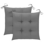Chaises pliables d'extérieur lot de 2 et coussins Bois d'acacia – Image 8