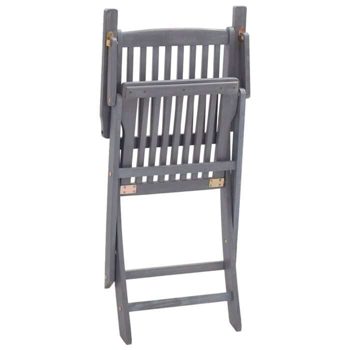 Chaises pliables d'extérieur lot de 2 et coussins Bois d'acacia – Image 5