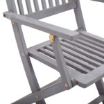Chaises pliables d'extérieur lot de 2 et coussins Bois d'acacia – Image 7