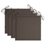 Chaises pliables d'extérieur lot de 4 et coussins Bois d'acacia – Image 3