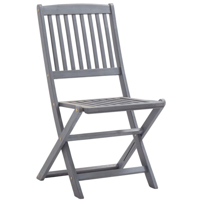 Chaises pliables d'extérieur lot de 2 et coussins Bois d'acacia – Image 2