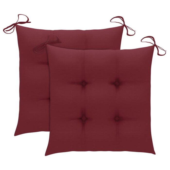 Chaises pliables d'extérieur lot de 2 et coussins Bois d'acacia – Image 7