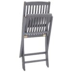 Chaises pliables d'extérieur lot de 4 et coussins Bois d'acacia – Image 4