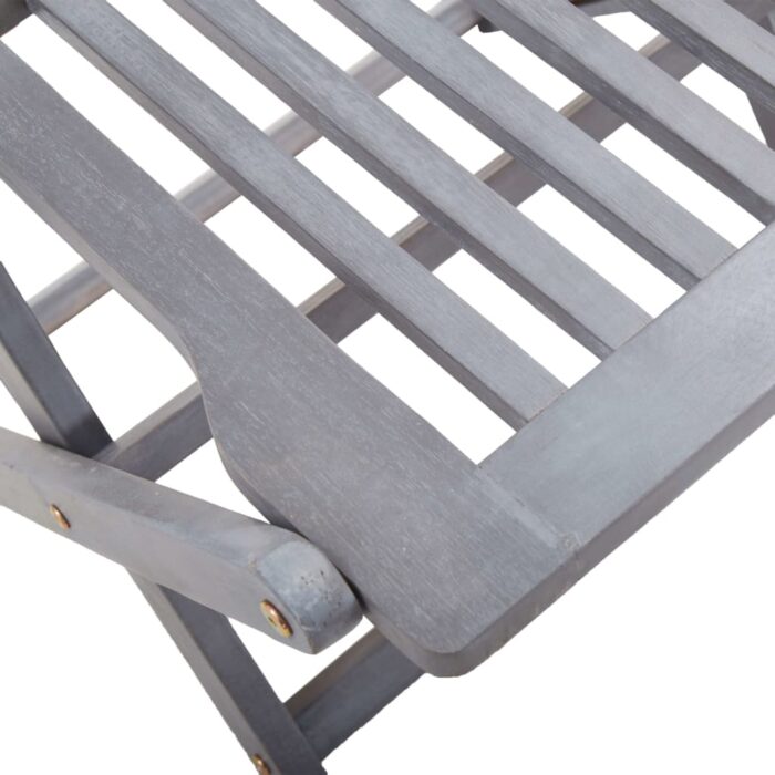 Chaises pliables d'extérieur lot de 4 et coussins Bois d'acacia – Image 7