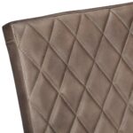 Chaises à manger cantilever lot de 4 marron cuir véritable – Image 5