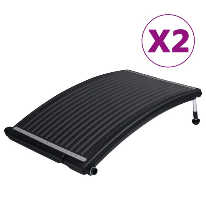 Panneaux de chauffage solaire de piscine courbés 2 pcs 110x65cm – Image 1