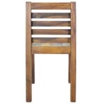 Chaises à manger lot de 2 bois de récupération solide – Image 4