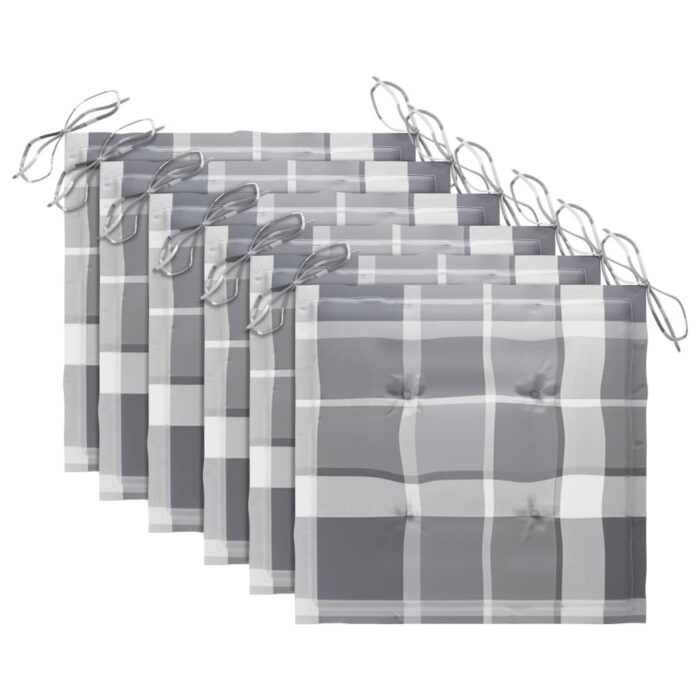 Chaises pliables d'extérieur lot de 6 et coussins Bois d'acacia – Image 8