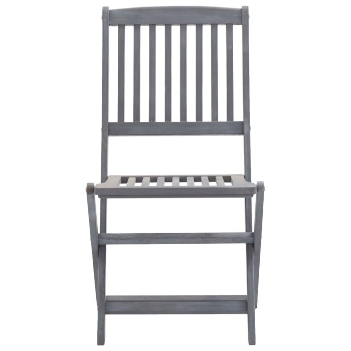 Chaises pliables d'extérieur lot de 6 et coussins Bois d'acacia – Image 4