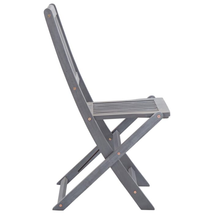 Chaises pliables d'extérieur lot de 6 et coussins Bois d'acacia – Image 5