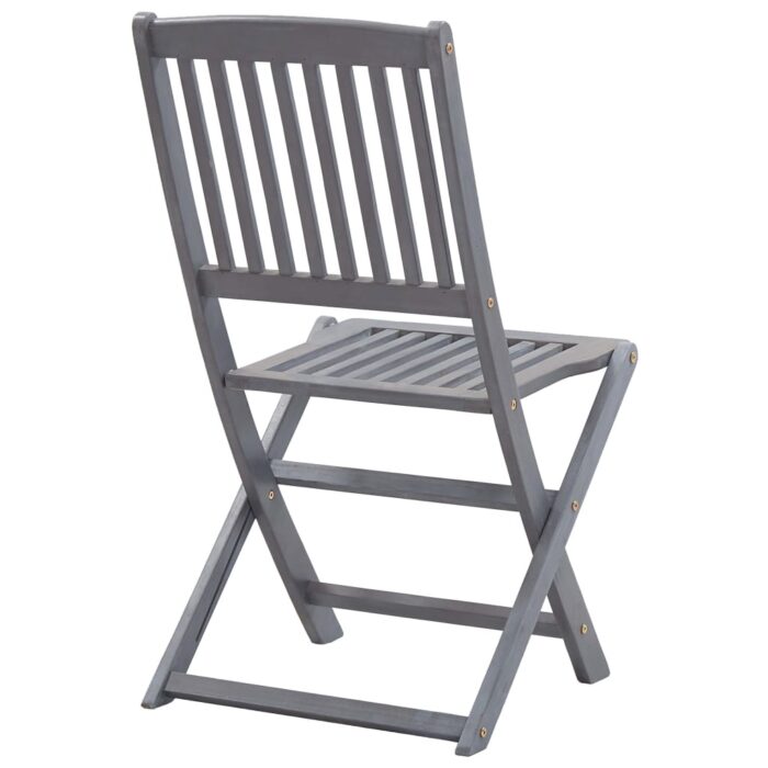 Chaises pliables d'extérieur lot de 6 et coussins Bois d'acacia – Image 6