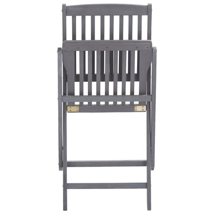 Chaises pliables d'extérieur lot de 6 et coussins Bois d'acacia – Image 7