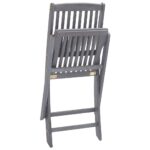 Chaises pliables d'extérieur lot de 6 et coussins Bois d'acacia – Image 8