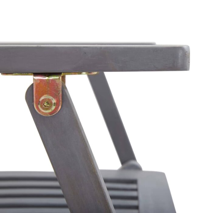 Chaises pliables d'extérieur lot de 6 Bois d'acacia solide – Image 8