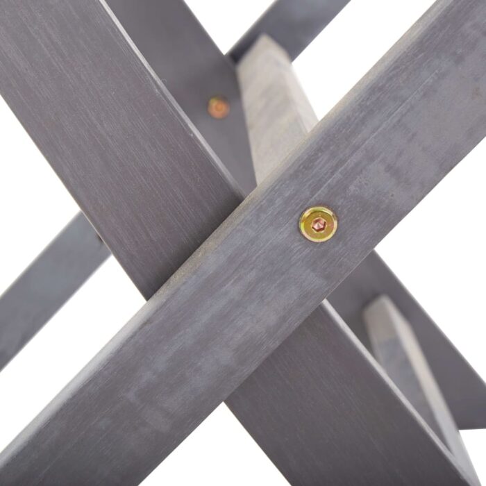 Chaises pliables d'extérieur lot de 6 Bois d'acacia solide – Image 9