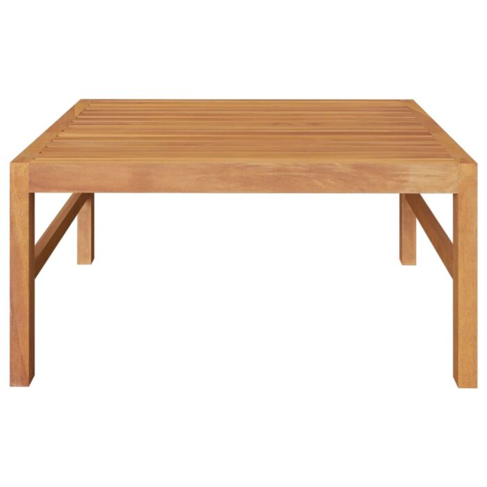 Salon de jardin 2 pcs avec coussins crème Bois de teck – Image 4