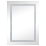 Armoire de salle de bain à miroir LED 50x13x70 cm – Image 2