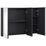 Armoire de salle de bain à miroir LED 89x14x62 cm – Image 3