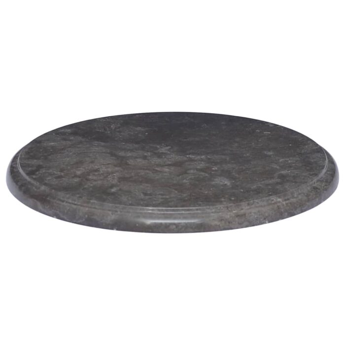 Dessus de table Noir Ø40x2,5 cm Marbre – Image 2