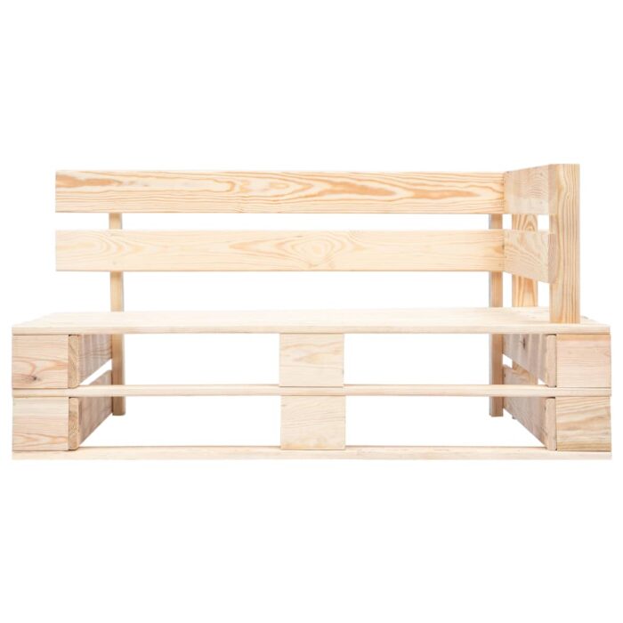 Canapé d'angle palette de jardin bois de pin imprégné – Image 2