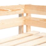 Canapé d'angle palette de jardin bois de pin imprégné – Image 3