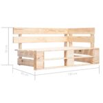 Canapé d'angle palette de jardin bois de pin imprégné – Image 6