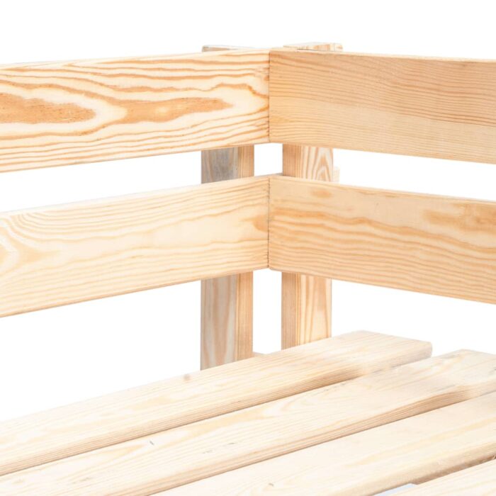 Canapé d'angle palette de jardin bois de pin imprégné – Image 3