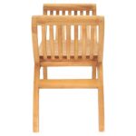 Banc de jardin 126 cm Bois de teck solide – Image 3