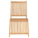 Chaise longue bois de teck solide – Image 3