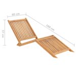 Chaise longue bois de teck solide – Image 7