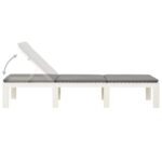 Chaise longue avec coussin Plastique Blanc – Image 5
