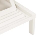 Chaise longue avec coussin Plastique Blanc – Image 6