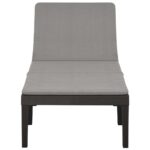 Chaise longue avec coussin Plastique Anthracite – Image 3