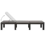 Chaise longue avec coussin Plastique Anthracite – Image 4
