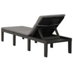 Chaise longue avec coussin Plastique Anthracite – Image 5