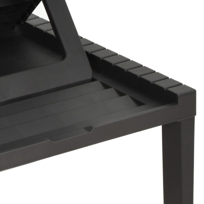 Chaise longue avec coussin Plastique Anthracite – Image 6