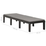 Chaise longue avec coussin Plastique Anthracite – Image 8