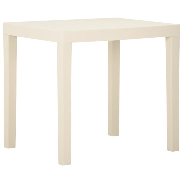Table de jardin Blanc 79x65x72 cm Plastique – Image 1