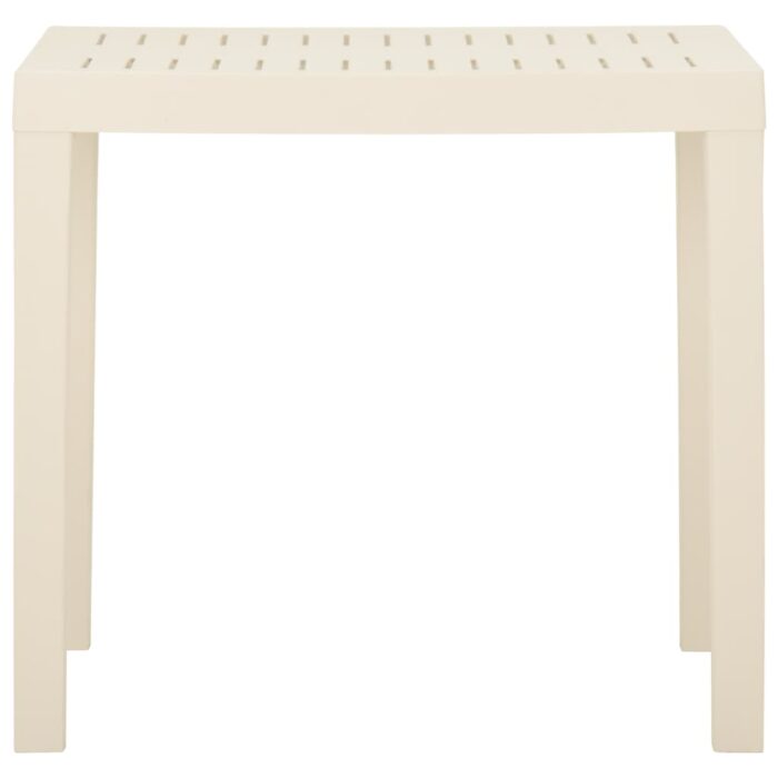 Table de jardin Blanc 79x65x72 cm Plastique – Image 2