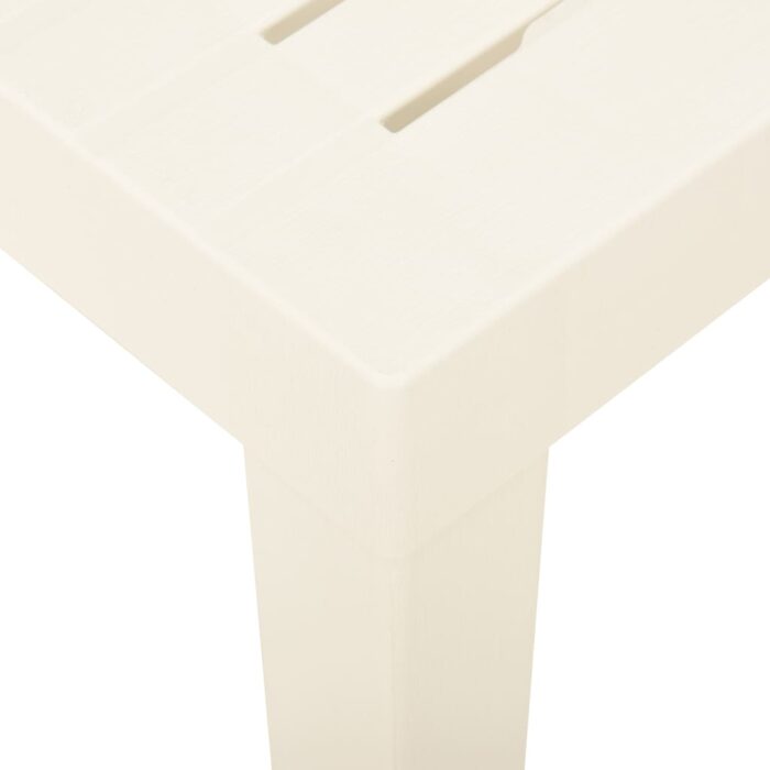 Table de jardin Blanc 79x65x72 cm Plastique – Image 3