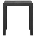 Table de jardin Gris 79x65x72 cm Plastique – Image 2