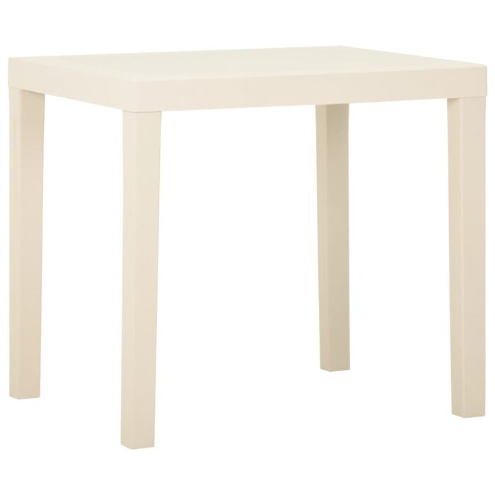 Table de jardin Blanc 79x65x72 cm Plastique – Image 1