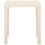 Table de jardin Blanc 79x65x72 cm Plastique – Image 2