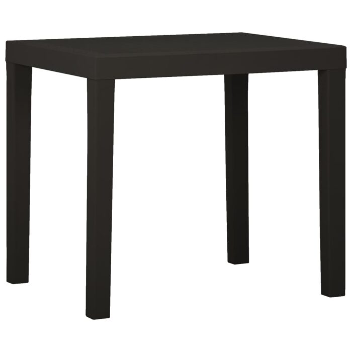 Table de jardin Anthracite 79x65x72 cm Plastique – Image 1