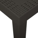 Table de jardin Anthracite 79x65x72 cm Plastique – Image 3