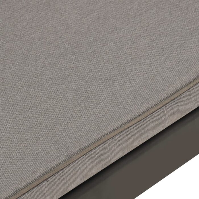 Banc de salon de jardin avec coussin Plastique Gris – Image 4