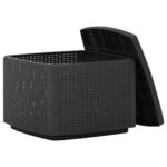 Table de jardin Gris 53x53x40 cm Plastique – Image 5