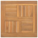 Dessus de table carré 40x40x2,5 cm Bois de teck massif